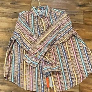 Robert graham  mens dress shirt 1xl 1tg Excellent condition. Multi color